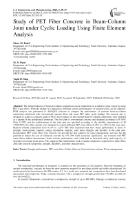 Study of PET Fiber Concrete in Beam-Column Joint under Cyclic Loading Using Finite Element Analysis