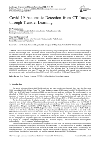 COVID-19 Automatic Detection from CT Images through Transfer Learning