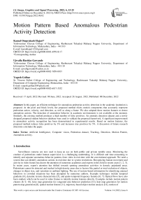 Motion Pattern Based Anomalous Pedestrian Activity Detection