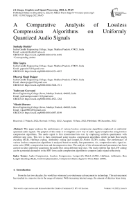 A Comparative Analysis of Lossless Compression Algorithms on Uniformly Quantized Audio Signals