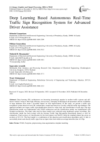 Deep Learning Based Autonomous Real-Time Traffic Sign Recognition System for Advanced Driver Assistance