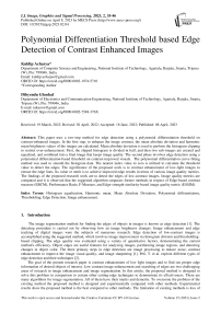 Polynomial Differentiation Threshold based Edge Detection of Contrast Enhanced Images