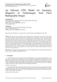 An Efficient CNN Model for Automatic Diagnosis of Cardiomegaly from Chest Radiographic Images