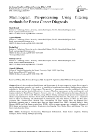 Mammogram Pre-processing Using filtering methods for Breast Cancer Diagnosis