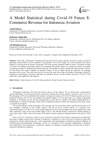 A Model Statistical during Covid-19 Future E-Commerce Revenue for Indonesia Aviation