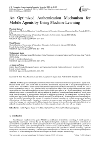 An Optimized Authentication Mechanism for Mobile Agents by Using Machine Learning
