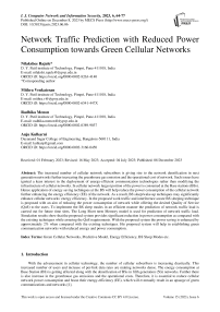 Network Traffic Prediction with Reduced Power Consumption towards Green Cellular Networks