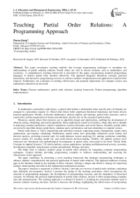 Teaching Partial Order Relations: A Programming Approach