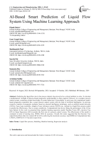 AI-Based Smart Prediction of Liquid Flow System Using Machine Learning Approach