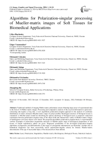 Algorithms for Polarization-singular processing of Mueller-matrix images of Soft Tissues for Biomedical Applications