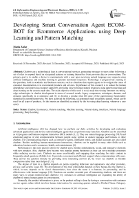 Developing Smart Conversation Agent ECOM-BOT for Ecommerce Applications using Deep Learning and Pattern Matching