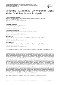 Integrating Asymmetric Cryptographic Digital Wallet for Online Services in Nigeria