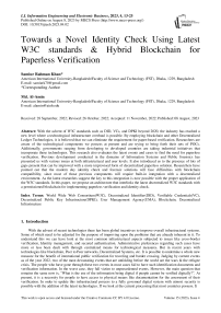 Towards a Novel Identity Check Using Latest W3C standards & Hybrid Blockchain for Paperless Verification