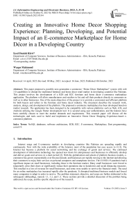 Creating an Innovative Home Decor Shopping Experience: Planning, Developing, and Potential Impact of an E-commerce Marketplace for Home Décor in a Developing Country