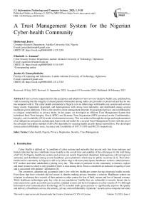 A Trust Management System for the Nigerian Cyber-health Community