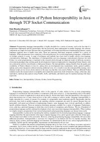 Implementation of Python Interoperability in Java through TCP Socket Communication