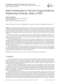 Early Formalization of AI-tools Usage in Software Engineering in Europe: Study of 2023
