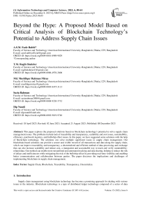 Beyond the Hype: A Proposed Model Based on Critical Analysis of Blockchain Technology’s Potential to Address Supply Chain Issues