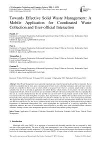 Towards Effective Solid Waste Management: A Mobile Application for Coordinated Waste Collection and User-official Interaction