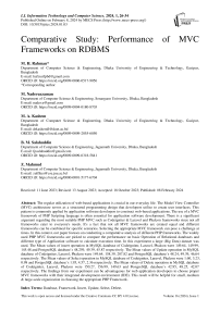 Comparative Study: Performance of MVC Frameworks on RDBMS