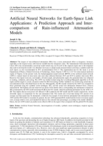 Artificial Neural Networks for Earth-Space Link Applications: A Prediction Approach and Inter-comparison of Rain-influenced Attenuation Models