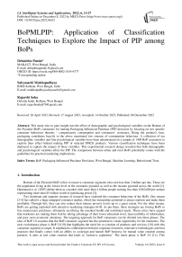 BoPMLPIP: Application of Classification Techniques to Explore the Impact of PIP among BoPs