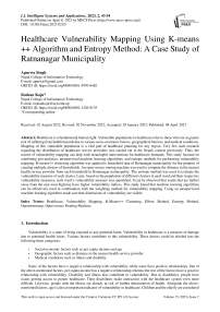 Healthcare Vulnerability Mapping Using K-means ++ Algorithm and Entropy Method: A Case Study of Ratnanagar Municipality