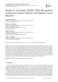 Design of Automatic Number Plate Recognition System for Yemeni Vehicles with Support Vector Machine