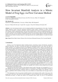 Slow Invariant Manifold Analysis in a Mitotic Model of Frog Eggs via Flow Curvature Method