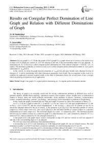 Results on Coregular Perfect Domination of Line Graph and Relation with Different Dominations of Graph