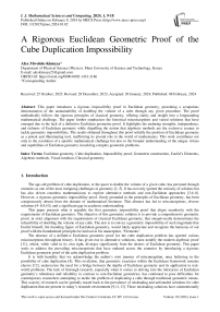 A Rigorous Euclidean Geometric Proof of the Cube Duplication Impossibility