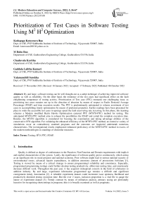 Prioritization of Test Cases in Software Testing Using M2 H2 Optimization