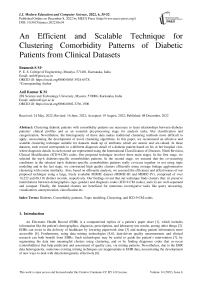 An Efficient and Scalable Technique for Clustering Comorbidity Patterns of Diabetic Patients from Clinical Datasets