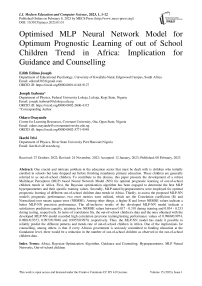 Optimised MLP Neural Network Model for Optimum Prognostic Learning of out of School Children Trend in Africa: Implication for Guidance and Counselling