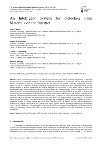 An Intelligent System for Detecting Fake Materials on the Internet