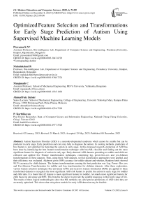 Optimized Feature Selection and Transformations for Early Stage Prediction of Autism Using Supervised Machine Learning Models