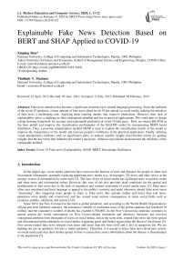 Explainable Fake News Detection Based on BERT and SHAP Applied to COVID-19