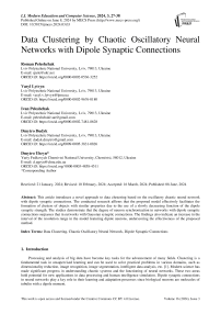 Data Clustering by Chaotic Oscillatory Neural Networks with Dipole Synaptic Connections