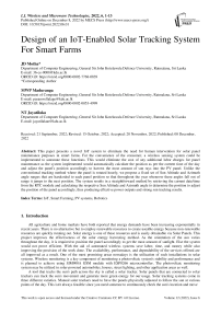 Design of an IoT-Enabled Solar Tracking System For Smart Farms