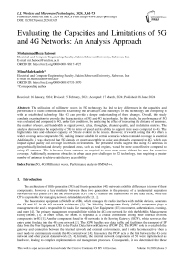 Evaluating the Capacities and Limitations of 5G and 4G Networks: An Analysis Approach