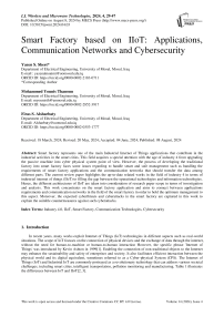 Smart Factory based on IIoT: Applications, Communication Networks and Cybersecurity