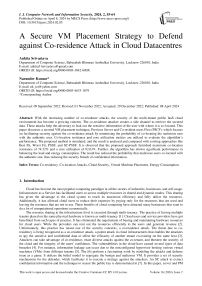 A Secure VM Placement Strategy to Defend against Co-residence Attack in Cloud Datacentres