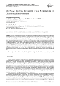 BSHOA: Energy Efficient Task Scheduling in Cloud-fog Environment