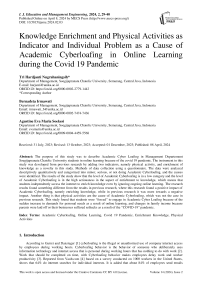 Knowledge Enrichment and Physical Activities as Indicator and Individual Problem as a Cause of Academic Cyberloafing in Online Learning during the Covid 19 Pandemic