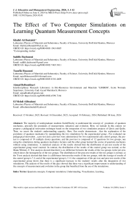 The Effect of Two Computer Simulations on Learning Quantum Measurement Concepts