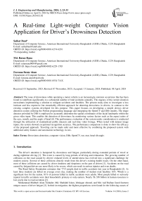 A Real-time Light-weight Computer Vision Application for Driver’s Drowsiness Detection