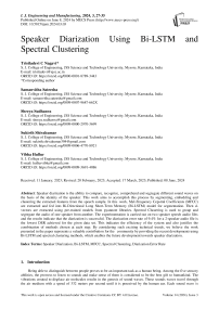 Speaker Diarization Using Bi-LSTM and Spectral Clustering