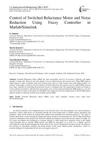 Control of Switched Reluctance Motor and Noise Reduction Using Fuzzy Controller in Matlab/Simulink