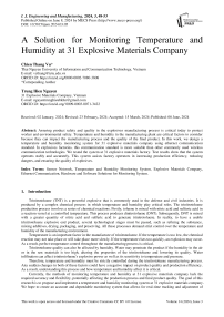 A Solution for Monitoring Temperature and Humidity at 31 Explosive Materials Company