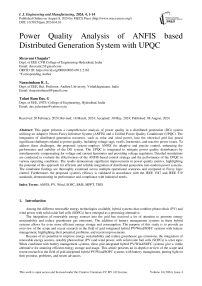 Power Quality Analysis of ANFIS based Distributed Generation System with UPQC